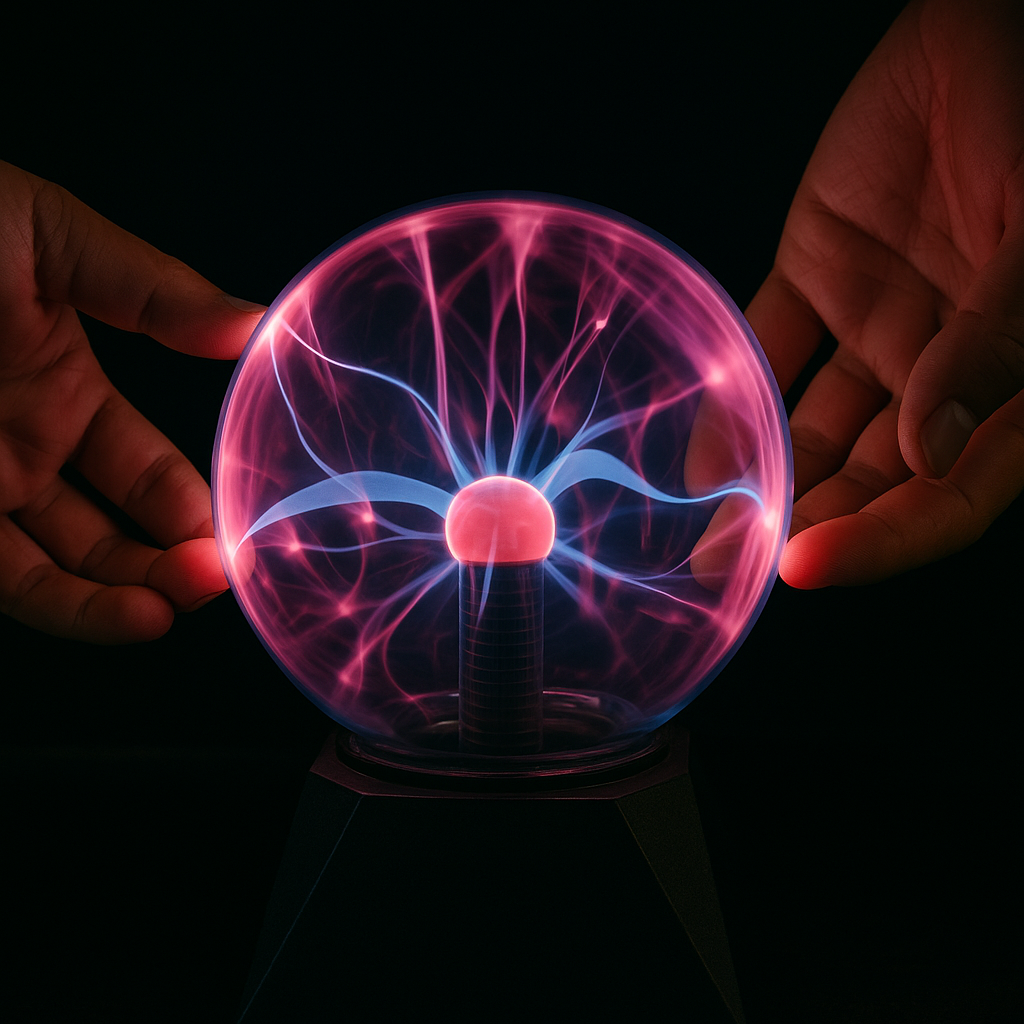 Interactive Plasma Ball Lamp – Touch-Sensitive Neon Light Globe for Home & Desk Decor