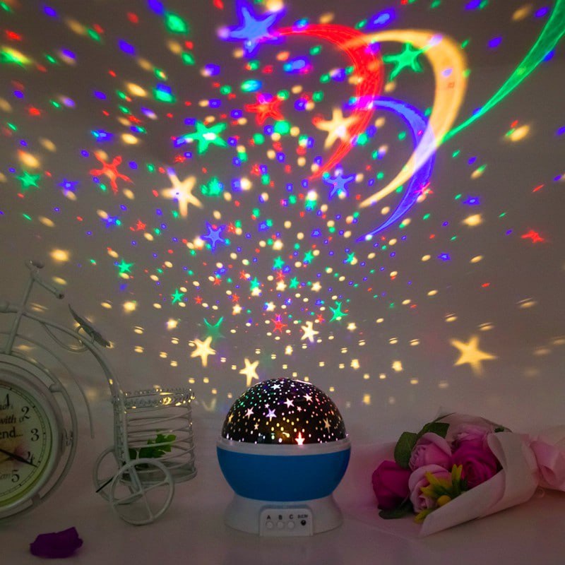 Magical Star & Moon Projector Night Lamp – 360° Rotating Dream Light for Kids & Home Decor